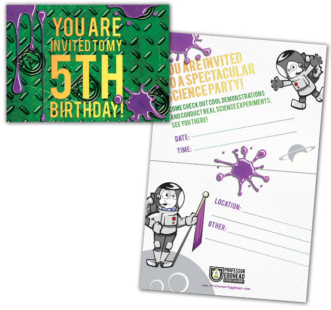Professor Egghead Birthday Invite