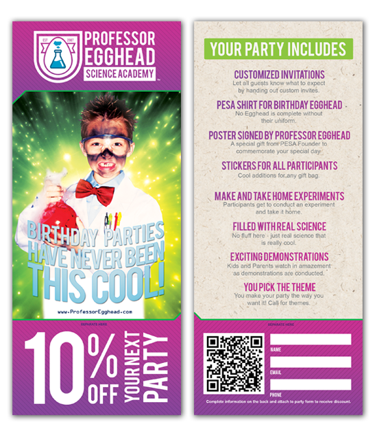 Professor Egghead Party Form
